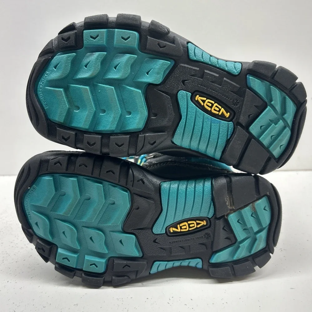 KEEN Basin WP Youth Waterproof Winter Snow Boots Gray Teal Size 12